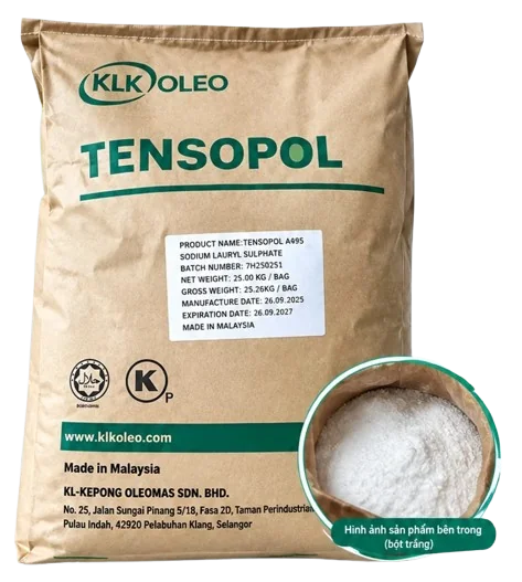 Hóa Chất Sodium Lauryl Sulfate (SLS Oleo Malay) – Chất Hoạt Động Bề Mặt Anion Cao Cấp